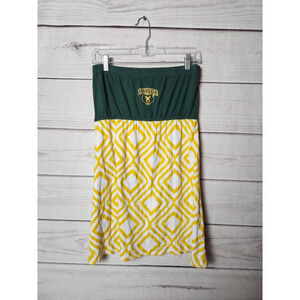 Baylor Bears Knights Apparel Proedge Womens Sleeveless Dress Green Yellow NCAA L